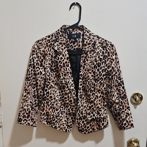 Leopard Print Fitted Blazer - Picture 1 of 1